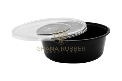 Image of Shine Microwavable Containers Round 625cc Black