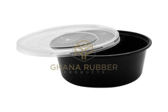 Shine Microwavable Containers Round 625cc Black
