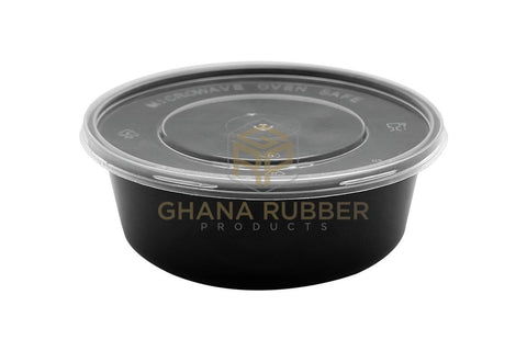 Image of Shine Microwavable Containers Round 625cc Black