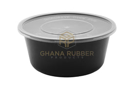 Shine Microwavable Containers Round 750cc Black