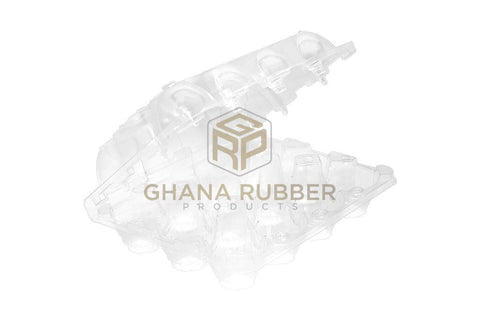 Image of Transparent Egg Trays for 12-Eggs (Short)