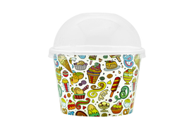 Ice Cream Cups + Lids 12oz