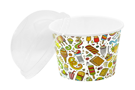 Ice Cream Cups + Lids 12oz