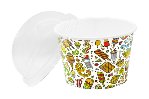 Image of Ice Cream Cups + Lids 12oz