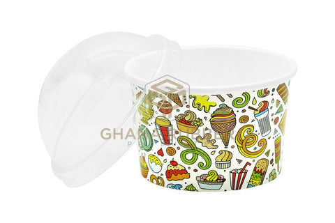 Image of Ice Cream Cups 4oz + Lids