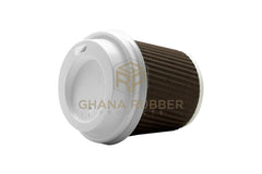 Ripple Paper Cups + Lids 8oz Brown