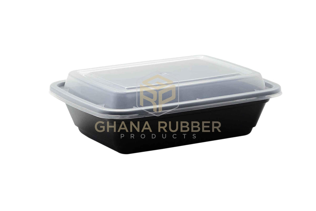 12oz Rectangle Black Microwavable Containers