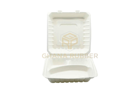 Image of 3-Section Bagasse Meal Box 9"