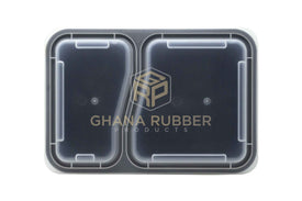 32oz 2-Section Black Microwavable Containers