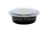 32oz Round Black Microwavable Containers