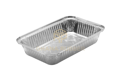 Image of Aluminium Foil Food Containers + Lids Medium 8389