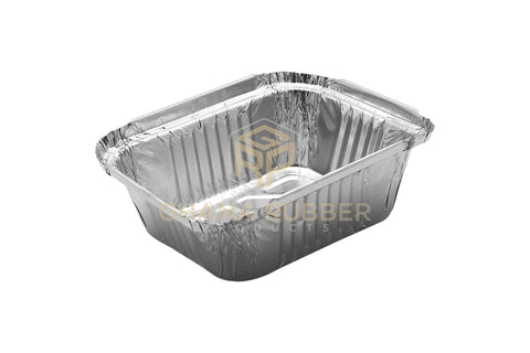 Image of Aluminium Foil Food Containers + Lids Small 8342