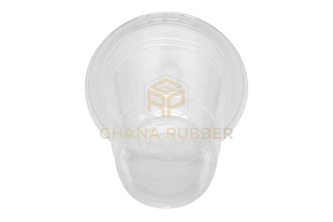 Image of Disposable Plastic Cups 500cc Transparent + Domed Lids