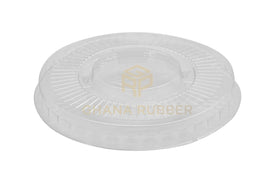 Flat Lids With No Hole Transparent Small Size