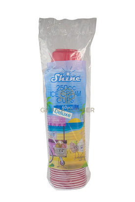 Ice Cream Cups 250cc Deluxe (No Lids)