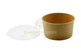 Kraft Round Bowls + Lids 1300ml