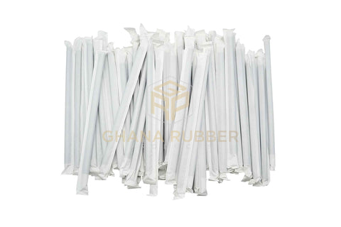 Paper Straws 8mm Black Individually-Wrapped